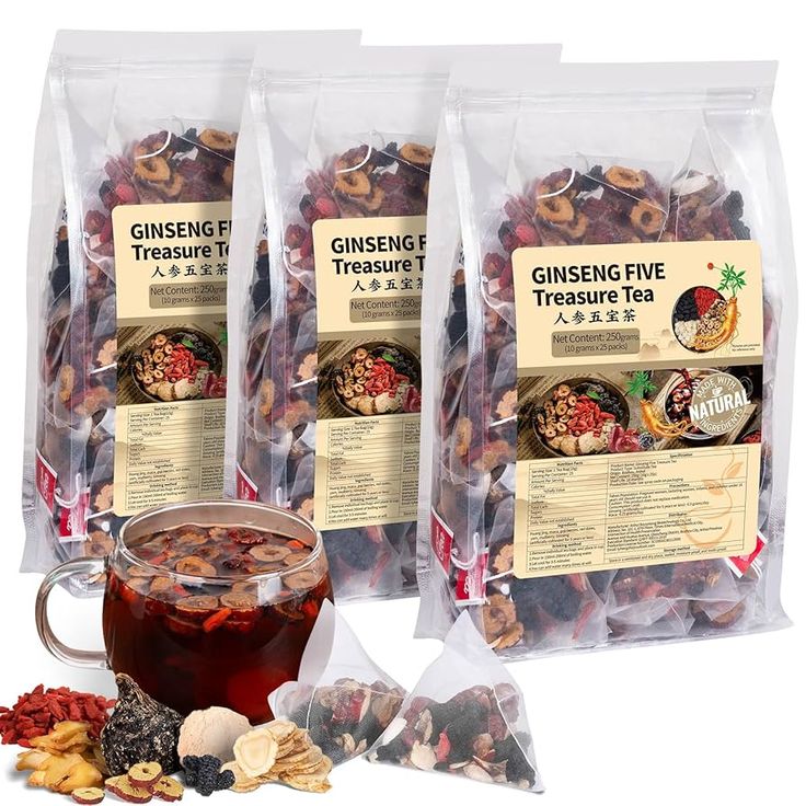 Ginseng Five Treasure Herbal Tea KSA | شاي الجينسنغ بالكنوز الخمسة في السعودية