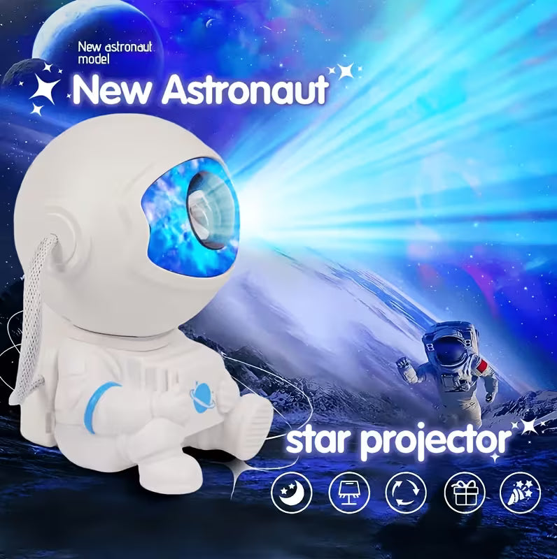 Astronaut Galaxy Star Projector LED Night Light | 360° Rotating Nebula Space Projector with Remote Control & Sleep Timer | Bedroom, Kids Room & Home Decor
