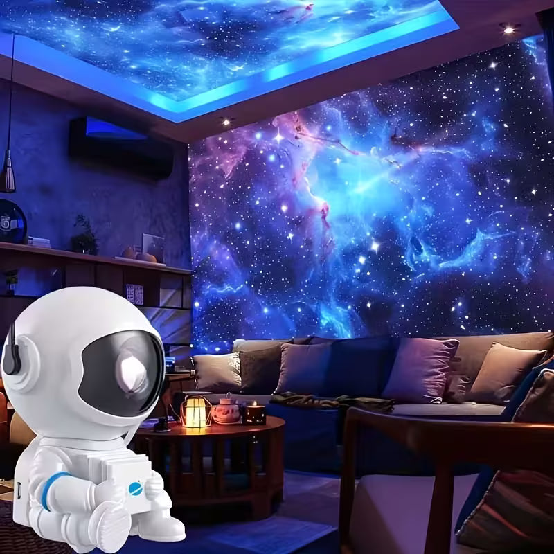 Astronaut Galaxy Star Projector LED Night Light | 360° Rotating Nebula Space Projector with Remote Control & Sleep Timer | Bedroom, Kids Room & Home Decor