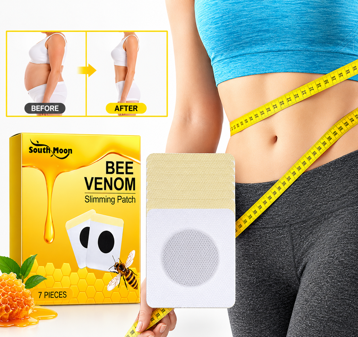 Bee Venom Slimming Patch for Waist & Body | لصقات بسم النحل لتنحيف الخصر والجسم