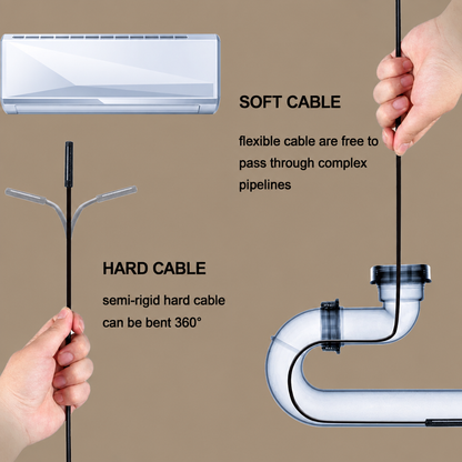 Comparison of flexible and semi-rigid endoscope inspection cables